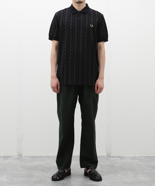 FRED PERRY(フレッドペリー)の「FRED PERRY (フレッド ペリー) CABLE PRINT FP POLO SHIRT M7790(ポロシャツ・メンズ・チャコールグレー・MEDIUM/LARGE)」の13枚目の写真
