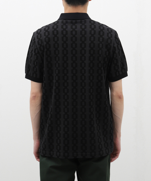 FRED PERRY(フレッドペリー)の「FRED PERRY (フレッド ペリー) CABLE PRINT FP POLO SHIRT M7790(ポロシャツ・メンズ・チャコールグレー・MEDIUM/LARGE)」の2枚目の写真