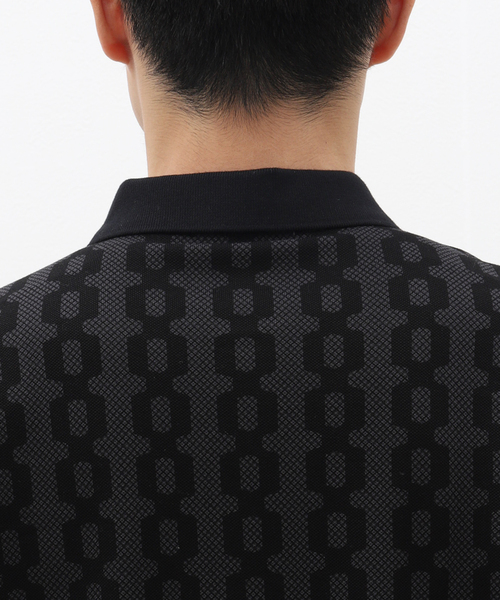 FRED PERRY(フレッドペリー)の「FRED PERRY (フレッド ペリー) CABLE PRINT FP POLO SHIRT M7790(ポロシャツ・メンズ・チャコールグレー・MEDIUM/LARGE)」の4枚目の写真