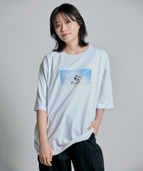 L.H.P（エルエイチピー）の「【ZOZOTOWN限定】Organic cotton photo graphic BIG T(UNISEX)/lhpays（Tシャツ/カットソー・レディース・ホワイト/ブラック・S/M/L/XL）」の4枚目の写真