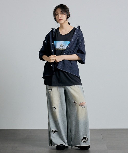 L.H.P（エルエイチピー）の「【ZOZOTOWN限定】Organic cotton photo graphic BIG T(UNISEX)/lhpays（Tシャツ/カットソー・レディース・ホワイト/ブラック・S/M/L/XL）」の11枚目の写真