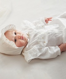 10mois（ディモワ）の「【10mois(ディモワ)】star刺繍フリルWガーゼ　2wayドレス 50-70cm / ツーウェイオール（ロンパース）」