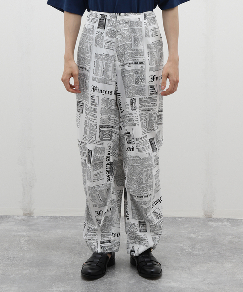 JOURNAL STANDARD(ジャーナルスタンダード)の「ニュースペーパー オーバーイージーパンツ(その他パンツ・メンズ・ホワイト・MEDIUM/LARGE)」の3枚目の写真