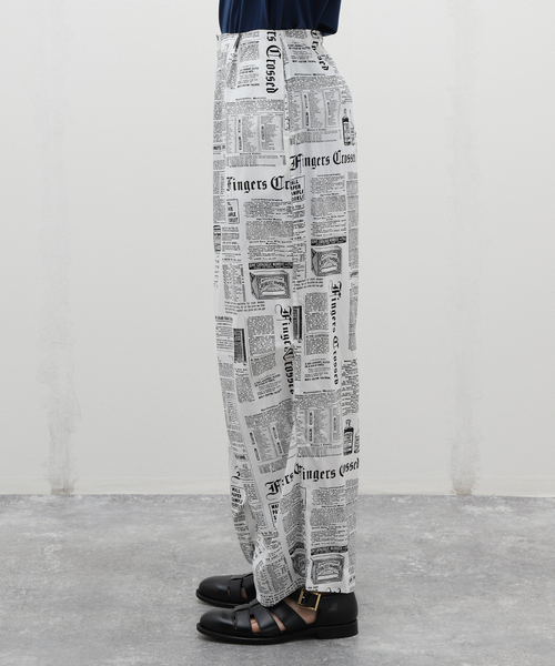 JOURNAL STANDARD(ジャーナルスタンダード)の「ニュースペーパー オーバーイージーパンツ(その他パンツ・メンズ・ホワイト・MEDIUM/LARGE)」の4枚目の写真