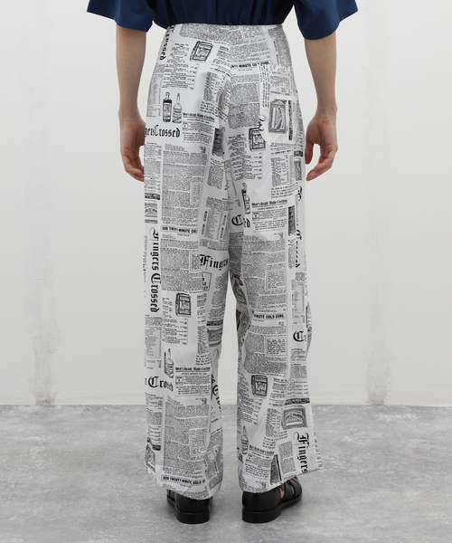 JOURNAL STANDARD(ジャーナルスタンダード)の「ニュースペーパー オーバーイージーパンツ(その他パンツ・メンズ・ホワイト・MEDIUM/LARGE)」の5枚目の写真