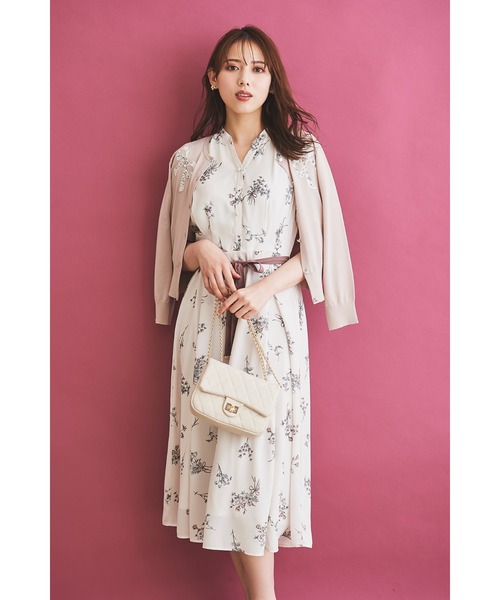 LAISSE PASSE(レッセパッセ)の「リボンブーケ刺繍カーディガン(カーディガン/ボレロ・レディース・ブラック/アイボリー/スモークピンク・MEDIUM)」の8枚目の写真
