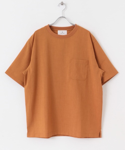 URBAN RESEARCH Sonny Label(アーバンリサーチサニーレーベル)の「リネンタッチ布帛ショートスリーブTシャツ(Tシャツ/カットソー・メンズ・スミクロ/ブラウン/ライトグレー/オレンジ・LARGE/MEDIUM)」の19枚目の写真