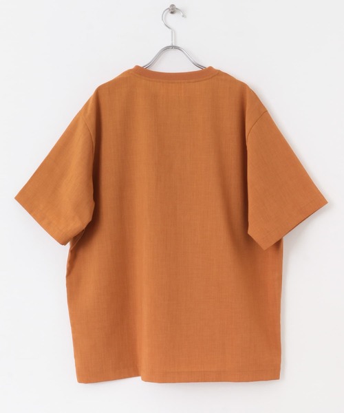 URBAN RESEARCH Sonny Label(アーバンリサーチサニーレーベル)の「リネンタッチ布帛ショートスリーブTシャツ(Tシャツ/カットソー・メンズ・スミクロ/ブラウン/ライトグレー/オレンジ・LARGE/MEDIUM)」の20枚目の写真