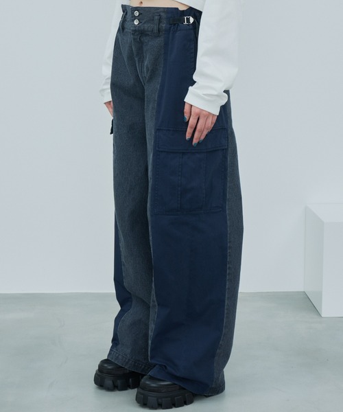 AIVER（アイバー）の「AIVER　ドッキングカーゴデニムパンツ（デニムパンツ・メンズ・グレー/ブラック・LARGE/MEDIUM/SMALL）」の12枚目の写真