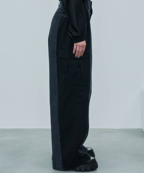 AIVER（アイバー）の「AIVER　ドッキングカーゴデニムパンツ（デニムパンツ・メンズ・グレー/ブラック・LARGE/MEDIUM/SMALL）」の7枚目の写真