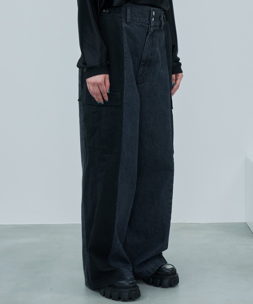 AIVER（アイバー）の「AIVER　ドッキングカーゴデニムパンツ（デニムパンツ・メンズ・グレー/ブラック・LARGE/MEDIUM/SMALL）」の8枚目の写真