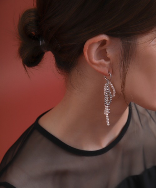 select MOCA（セレクトモカ）の「パールメタルミックスリボンイヤリング（イヤリング・レディース・シルバー/ゴールド・FREE）」の19枚目の写真