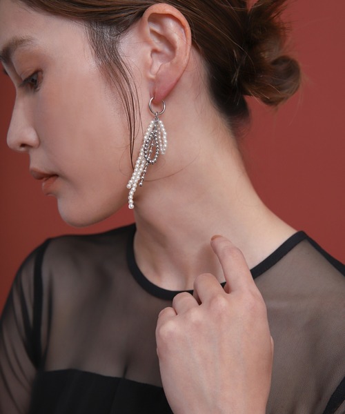 select MOCA（セレクトモカ）の「パールメタルミックスリボンイヤリング（イヤリング・レディース・シルバー/ゴールド・FREE）」の17枚目の写真