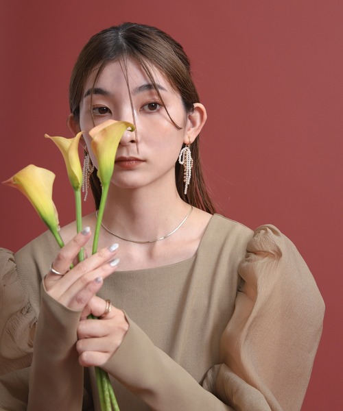 select MOCA（セレクトモカ）の「パールメタルミックスリボンイヤリング（イヤリング・レディース・シルバー/ゴールド・FREE）」の6枚目の写真