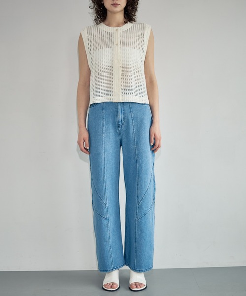 Formeque（フォルミーク）の「【Formeque】3wayメッシュカーディガン（カーディガン/ボレロ・レディース・アイボリー/ブラック/ライトブルー・FREE）」の7枚目の写真