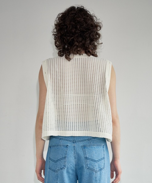 Formeque（フォルミーク）の「【Formeque】3wayメッシュカーディガン（カーディガン/ボレロ・レディース・アイボリー/ブラック/ライトブルー・FREE）」の5枚目の写真