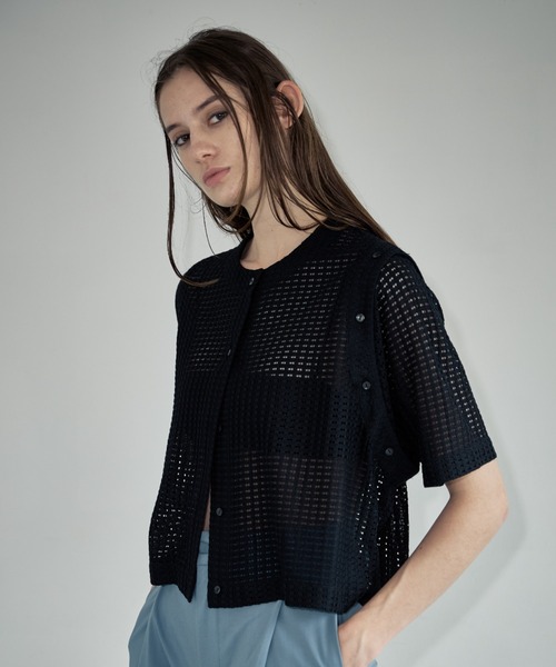 Formeque（フォルミーク）の「【Formeque】3wayメッシュカーディガン（カーディガン/ボレロ・レディース・アイボリー/ブラック/ライトブルー・FREE）」の9枚目の写真