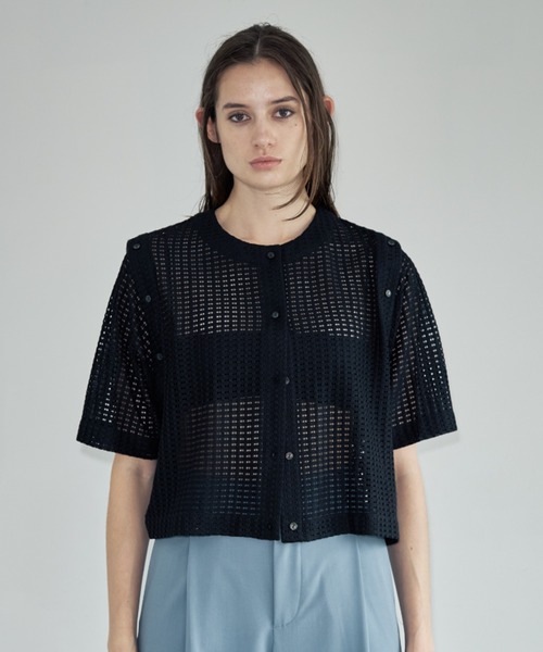 Formeque（フォルミーク）の「【Formeque】3wayメッシュカーディガン（カーディガン/ボレロ・レディース・アイボリー/ブラック/ライトブルー・FREE）」の11枚目の写真