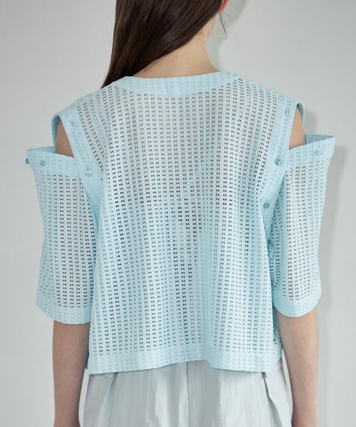 Formeque（フォルミーク）の「【Formeque】3wayメッシュカーディガン（カーディガン/ボレロ・レディース・アイボリー/ブラック/ライトブルー・FREE）」の17枚目の写真