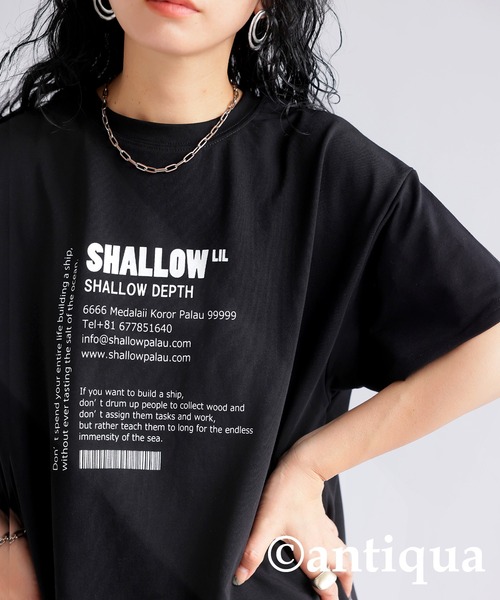 antiqua（アンティカ）の「ロゴTシャツ（Tシャツ/カットソー・レディース・ブラック/ホワイト・ONESIZE）」の18枚目の写真