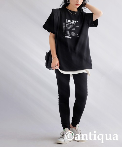 antiqua（アンティカ）の「ロゴTシャツ（Tシャツ/カットソー・レディース・ブラック/ホワイト・ONESIZE）」の19枚目の写真