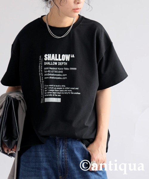 antiqua（アンティカ）の「ロゴTシャツ（Tシャツ/カットソー・レディース・ブラック/ホワイト・ONESIZE）」の20枚目の写真