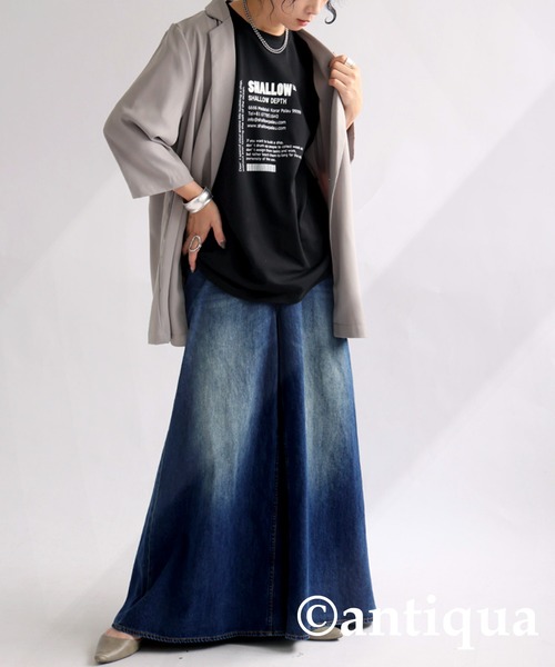 antiqua（アンティカ）の「ロゴTシャツ（Tシャツ/カットソー・レディース・ブラック/ホワイト・ONESIZE）」の21枚目の写真