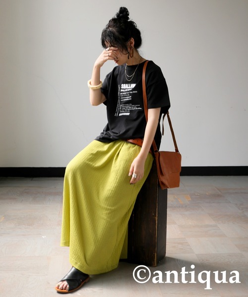 antiqua（アンティカ）の「ロゴTシャツ（Tシャツ/カットソー・レディース・ブラック/ホワイト・ONESIZE）」の22枚目の写真