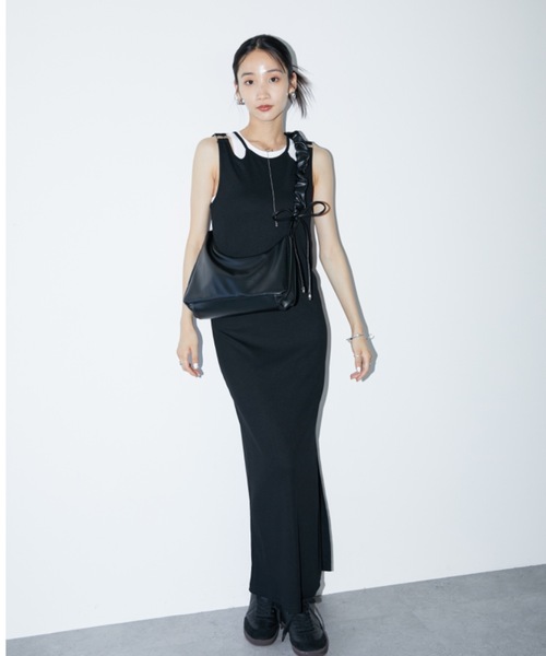 DRWCYS（ドロシーズ）の「カットアウトリブワンピース（ワンピース・レディース・ブラック/グレー・FREE）」の17枚目の写真