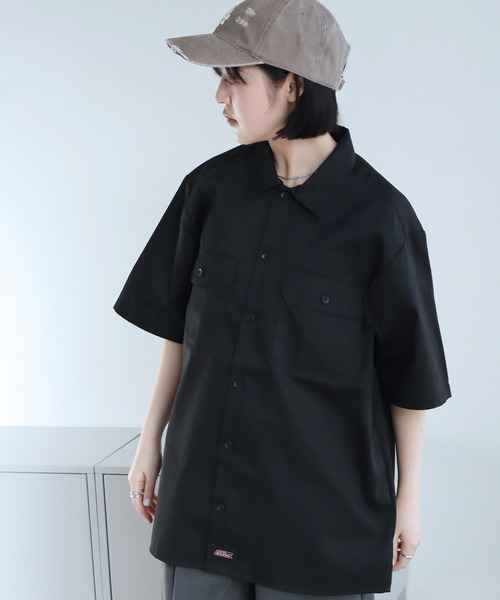 Dickies（ディッキーズ）の「【GENUINE DICKIES/ジェニュインディッキーズ】ツイル 半袖 ワークシャツ（シャツ/ブラウス・メンズ・チャコールグレー/ブラック/ベージュ/カーキ・XL/L/M）」の22枚目の写真