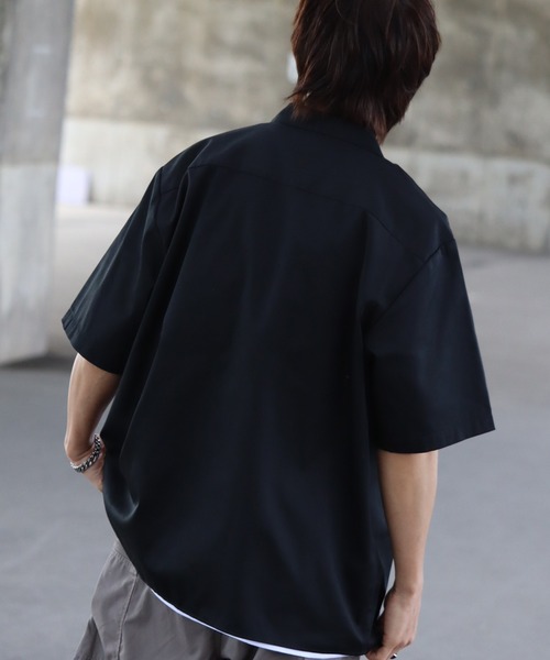 Dickies（ディッキーズ）の「【GENUINE DICKIES/ジェニュインディッキーズ】ツイル 半袖 ワークシャツ（シャツ/ブラウス・メンズ・チャコールグレー/ブラック/ベージュ/カーキ・XL/L/M）」の6枚目の写真