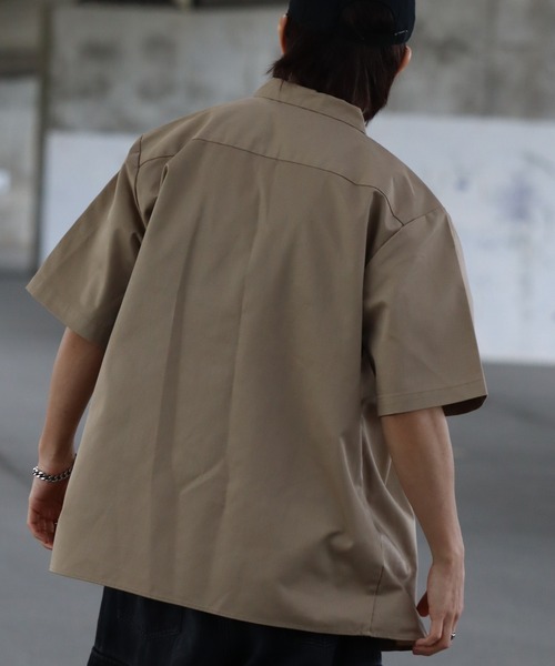 Dickies（ディッキーズ）の「【GENUINE DICKIES/ジェニュインディッキーズ】ツイル 半袖 ワークシャツ（シャツ/ブラウス・メンズ・チャコールグレー/ブラック/ベージュ/カーキ・XL/L/M）」の11枚目の写真