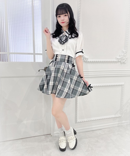 ROJITA(ロジータ)の「サイドリボンスカート(スカート・レディース・サックスブルー/パープル/グリーン・FREE)」の9枚目の写真