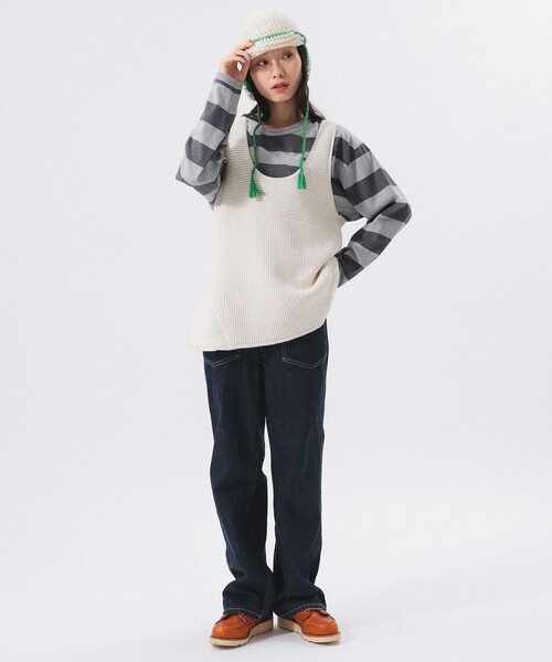 BEAMS BOY（ビームスボーイ）の「スイム アレンジ ベスト（ベスト・レディース・ネイビー/ホワイト系その他7・ONE SIZE）」の4枚目の写真
