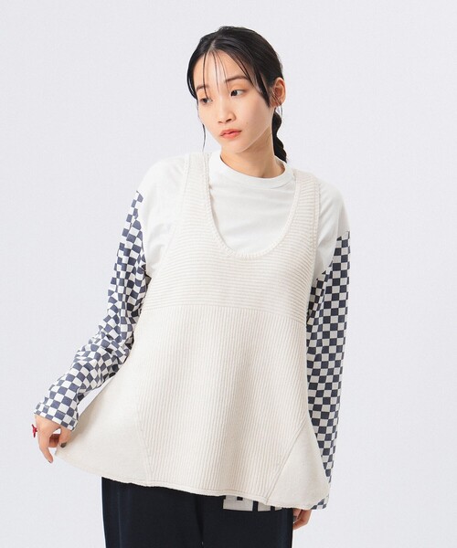 BEAMS BOY（ビームスボーイ）の「スイム アレンジ ベスト（ベスト・レディース・ネイビー/ホワイト系その他7・ONE SIZE）」の9枚目の写真