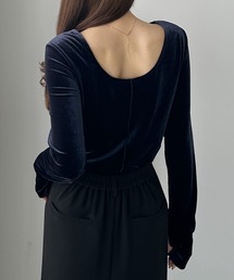 Amomento バックオープン トップス ブラック Tシャツ 黒コーデ セクシーバックオープンクロップドTシャツ Tシャツ|黒