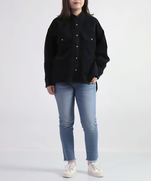 D.M.G.（ドミンゴ）の「[D.M.G. / ディーエムジー] 8Wコーデュロイ ワークシャツジャケット（その他アウター・レディース・ブラック/ベージュ/ライトグレー・2/3）」の15枚目の写真