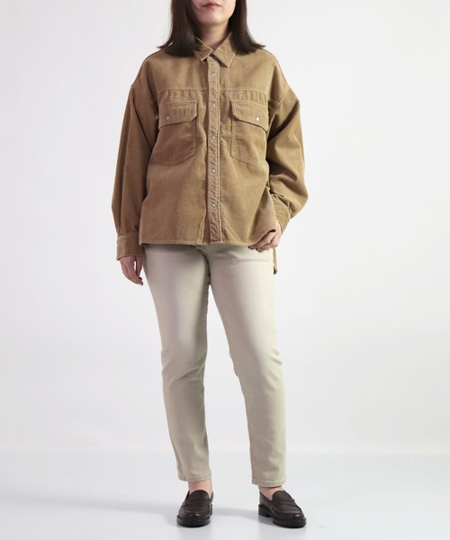 D.M.G.（ドミンゴ）の「[D.M.G. / ディーエムジー] 8Wコーデュロイ ワークシャツジャケット（その他アウター・レディース・ブラック/ベージュ/ライトグレー・2/3）」の19枚目の写真