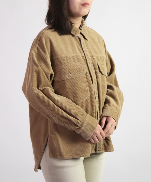 D.M.G.（ドミンゴ）の「[D.M.G. / ディーエムジー] 8Wコーデュロイ ワークシャツジャケット（その他アウター・レディース・ブラック/ベージュ/ライトグレー・2/3）」の18枚目の写真