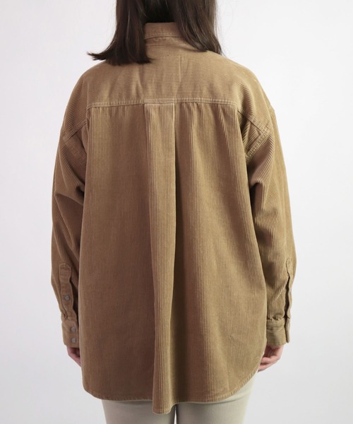 D.M.G.（ドミンゴ）の「[D.M.G. / ディーエムジー] 8Wコーデュロイ ワークシャツジャケット（その他アウター・レディース・ブラック/ベージュ/ライトグレー・2/3）」の4枚目の写真