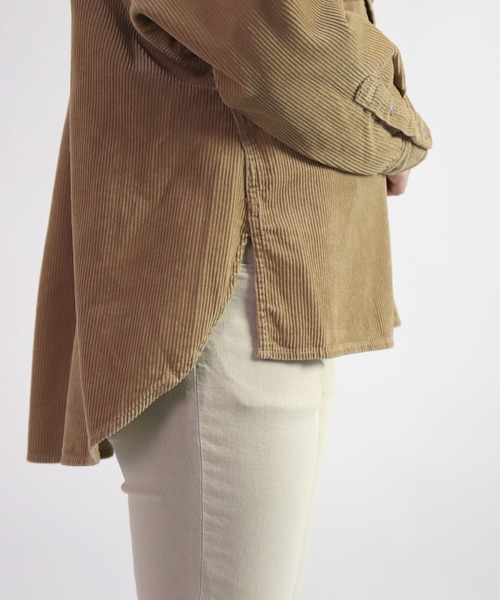 D.M.G.（ドミンゴ）の「[D.M.G. / ディーエムジー] 8Wコーデュロイ ワークシャツジャケット（その他アウター・レディース・ブラック/ベージュ/ライトグレー・2/3）」の8枚目の写真