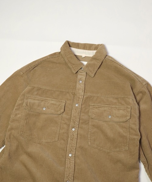 D.M.G.（ドミンゴ）の「[D.M.G. / ディーエムジー] 8Wコーデュロイ ワークシャツジャケット（その他アウター・レディース・ブラック/ベージュ/ライトグレー・2/3）」の10枚目の写真