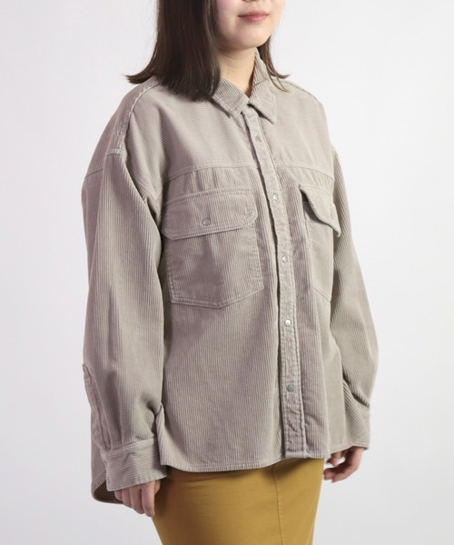 D.M.G.（ドミンゴ）の「[D.M.G. / ディーエムジー] 8Wコーデュロイ ワークシャツジャケット（その他アウター・レディース・ブラック/ベージュ/ライトグレー・2/3）」の22枚目の写真