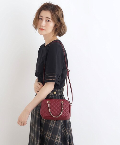 grove（グローブ）の「◆チェーンハンドルミニショルダー（ショルダーバッグ・レディース・ダークブラウン系1/ワインレッド/ブラック系3/ブラック・00）」の17枚目の写真