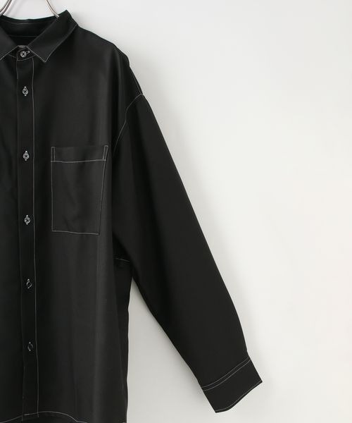 LOWRYS FARM（ローリーズファーム）の「トップステッチシャツＬＳ　144160（シャツ/ブラウス・メンズ・ブラウン/ブラック・MEDIUM/LARGE）」の5枚目の写真