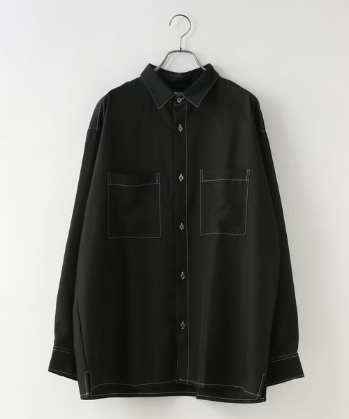 LOWRYS FARM（ローリーズファーム）の「トップステッチシャツＬＳ　144160（シャツ/ブラウス・メンズ・ブラウン/ブラック・MEDIUM/LARGE）」の21枚目の写真