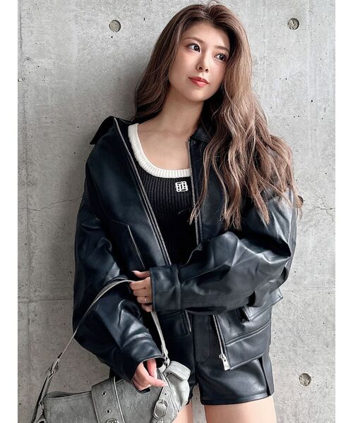 GYDA(ジェイダ)の「GYGYバイカラーニットトップス(ニット/セーター・レディース・ブラック/アイボリー/ピンク・FREE)」の19枚目の写真