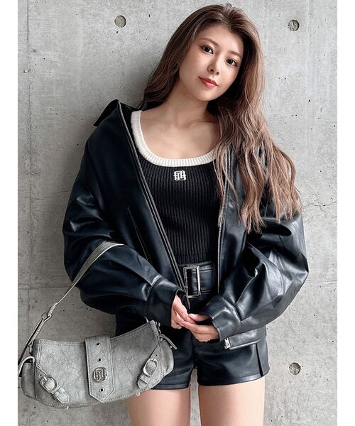 GYDA(ジェイダ)の「GYGYバイカラーニットトップス(ニット/セーター・レディース・ブラック/アイボリー/ピンク・FREE)」の18枚目の写真