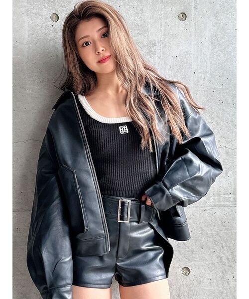 GYDA(ジェイダ)の「GYGYバイカラーニットトップス(ニット/セーター・レディース・ブラック/アイボリー/ピンク・FREE)」の17枚目の写真