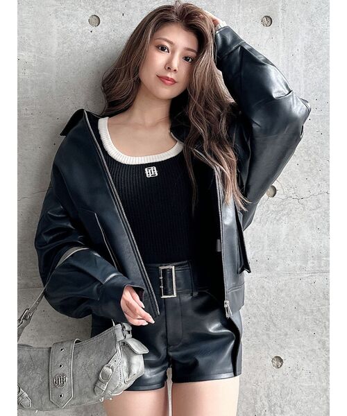 GYDA(ジェイダ)の「GYGYバイカラーニットトップス(ニット/セーター・レディース・ブラック/アイボリー/ピンク・FREE)」の16枚目の写真